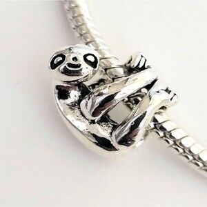 New! For Pandora Troll Charm Bracelet Silver Color Cute Sloth Wraparound Charm